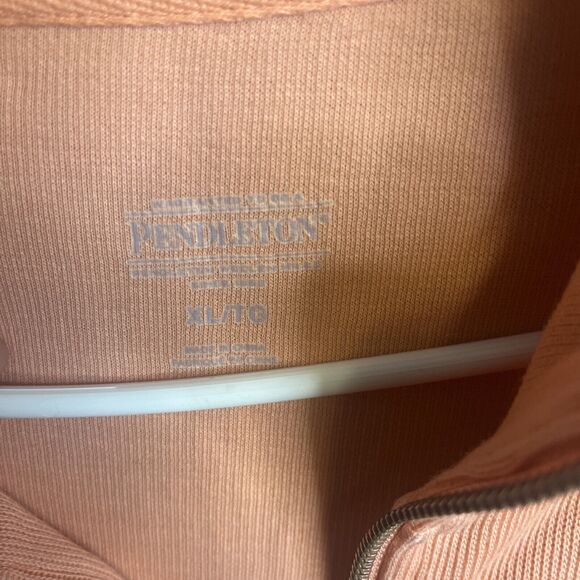 Pendleton 1/4 Zip Up Pullover Sweater Adult Xl Pink Cotton Long Sleeve Mens - Picture 3 of 7